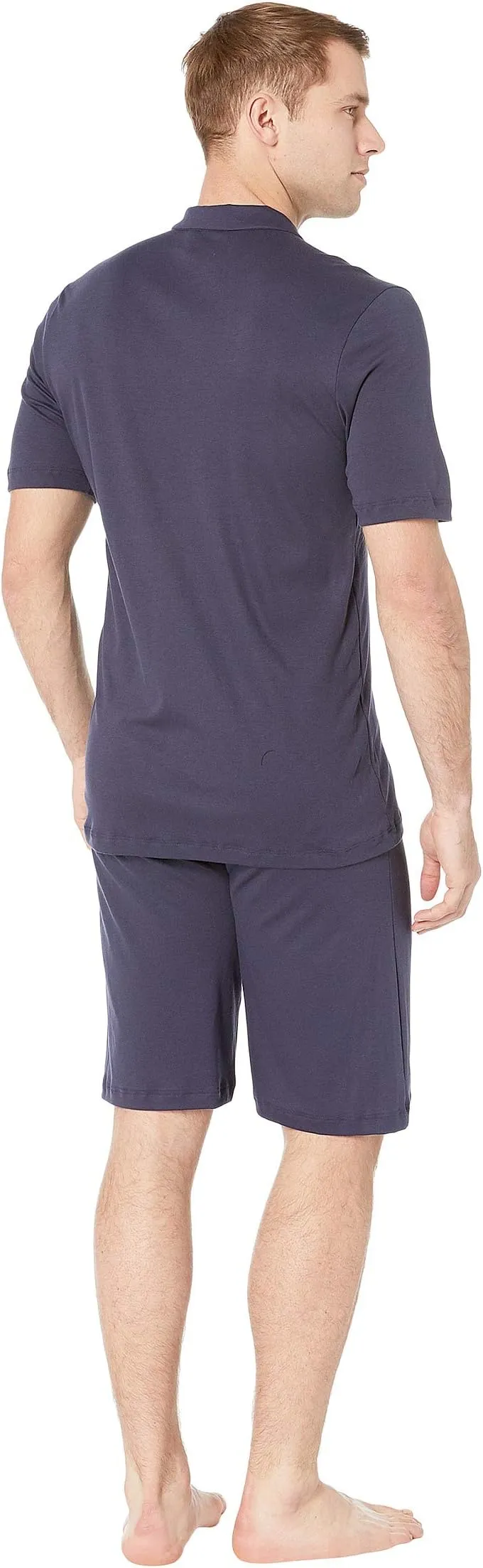 Night & Day Hanro Short Sleeve Pajamas, Black Iris
