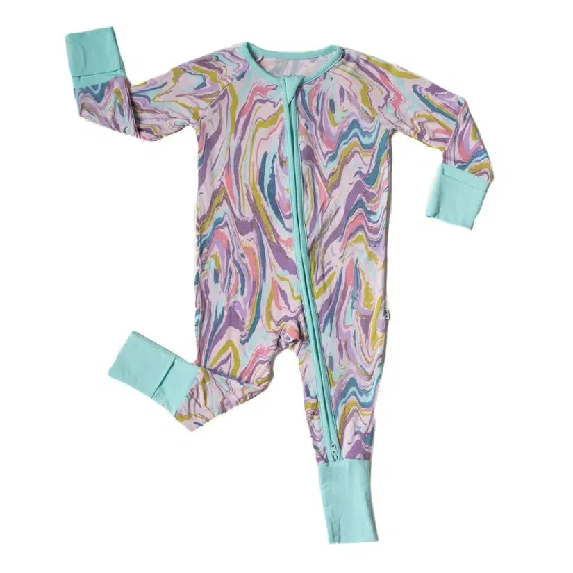 Pink Marble Bamboo Viscose Zippy
