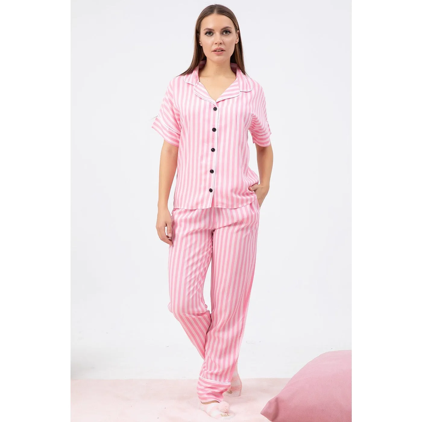 Pink Stripes PJ Set
