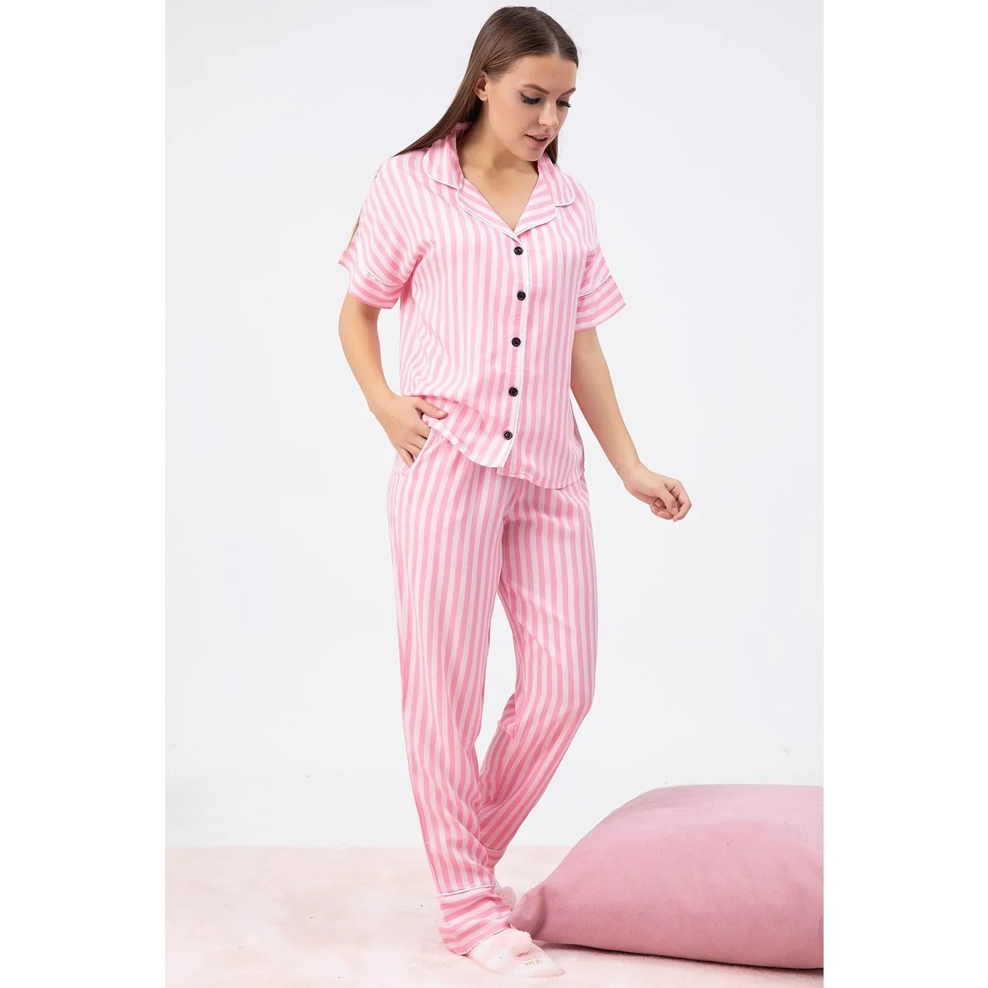 Pink Stripes PJ Set
