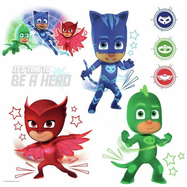 PJ Masks Peel and Stick Wall Decals with Glow