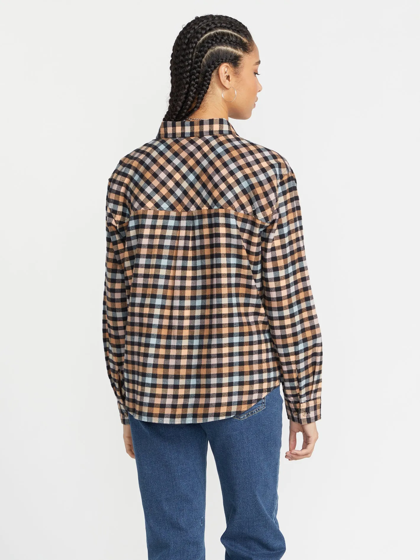 Plaid To Meet U Long Sleeve Shirt - Winter Orchid