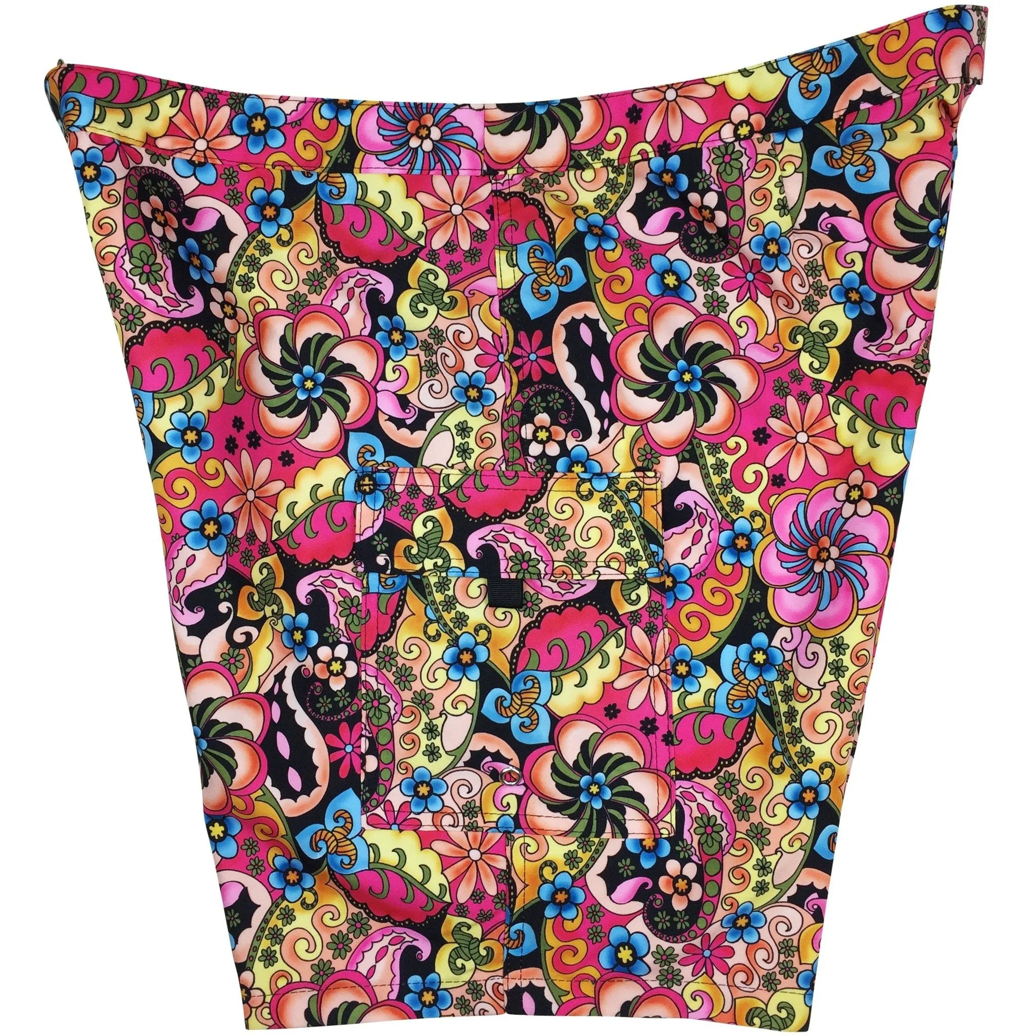 "Lucy in the Sky" (Black) Womens Board/Swim Shorts - 11"