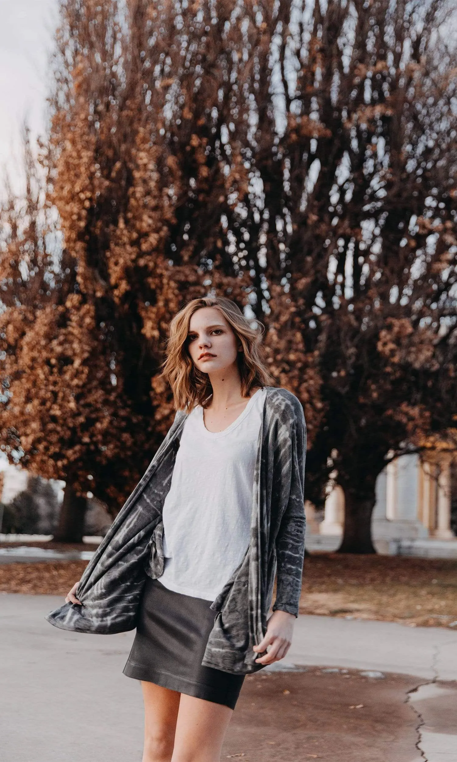River   Sky Night Out Tie Dye Cardigan