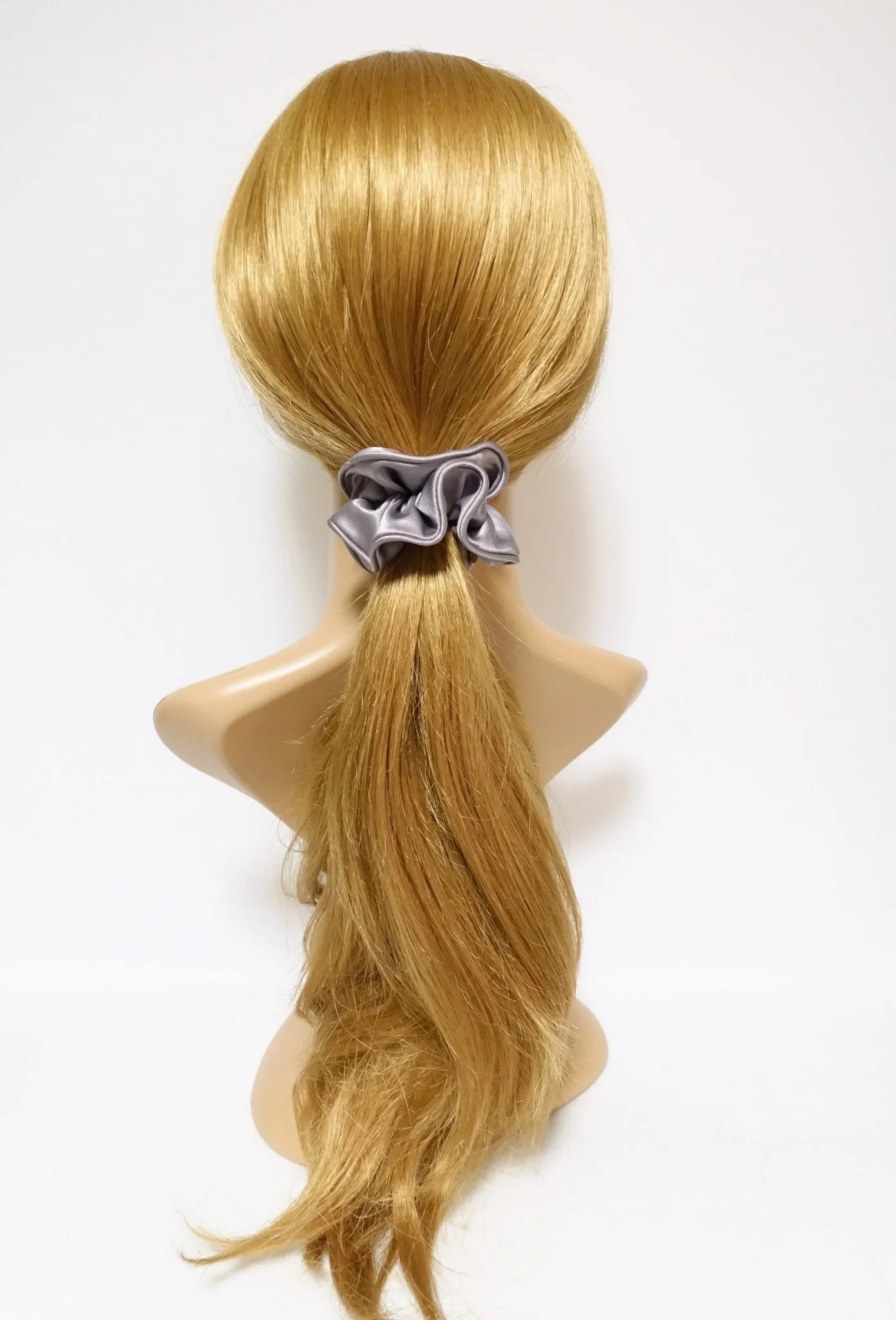 Satin medium solid color Scrunchies for Women