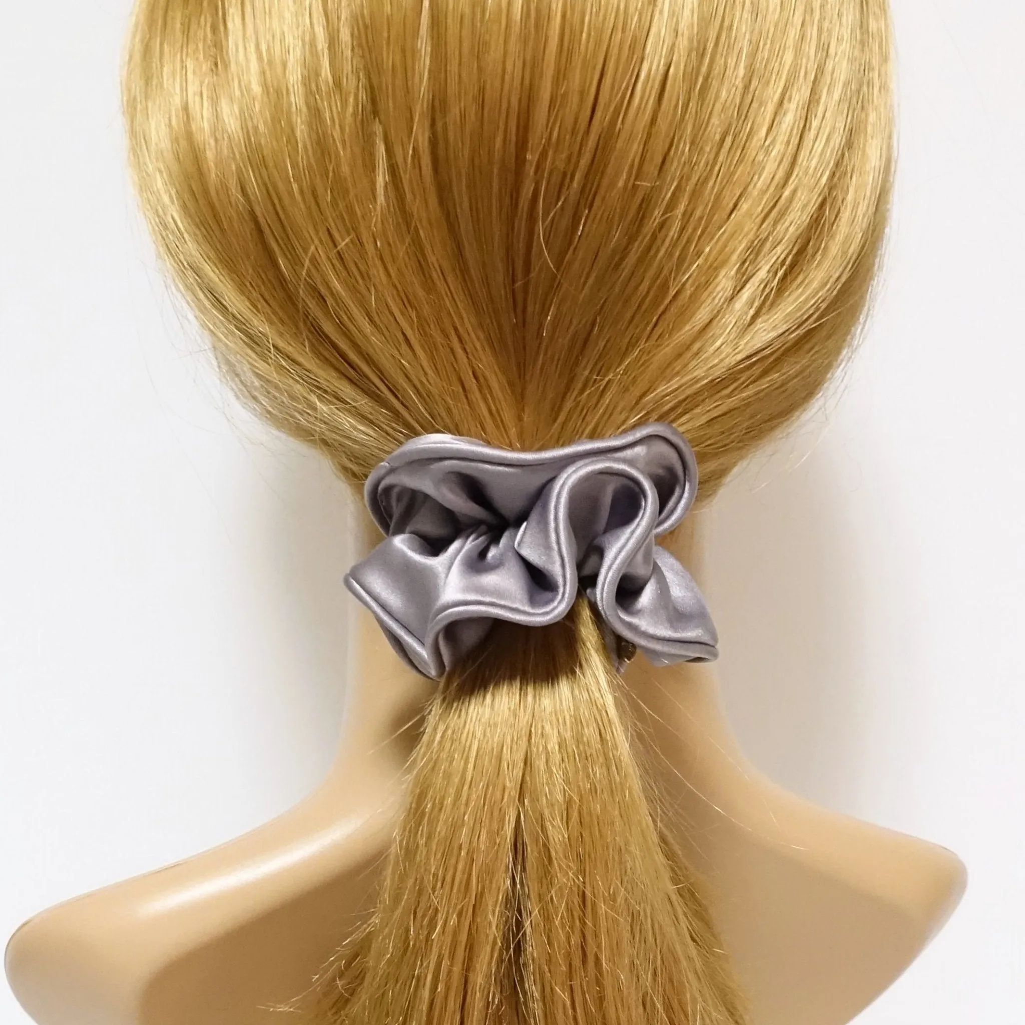 Satin medium solid color Scrunchies for Women
