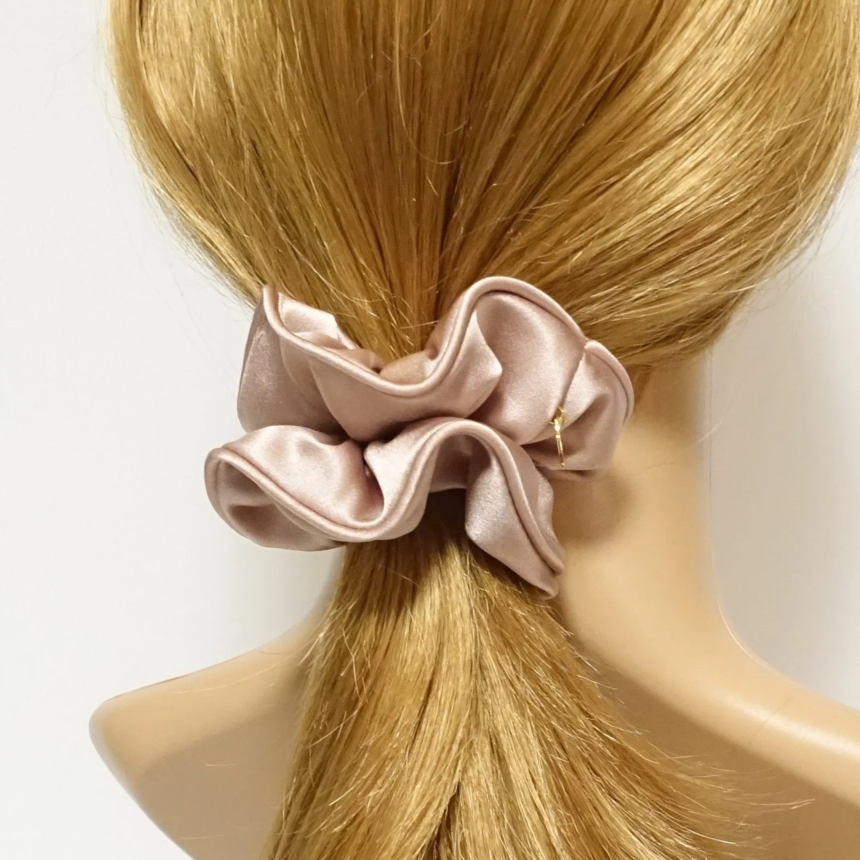 Satin medium solid color Scrunchies for Women