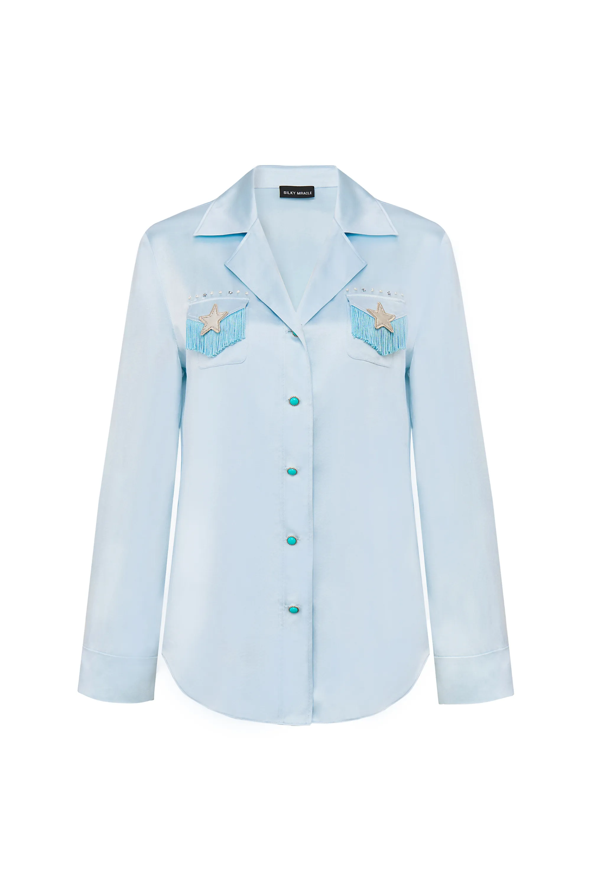 Star Fringe Silk Pyjama Set