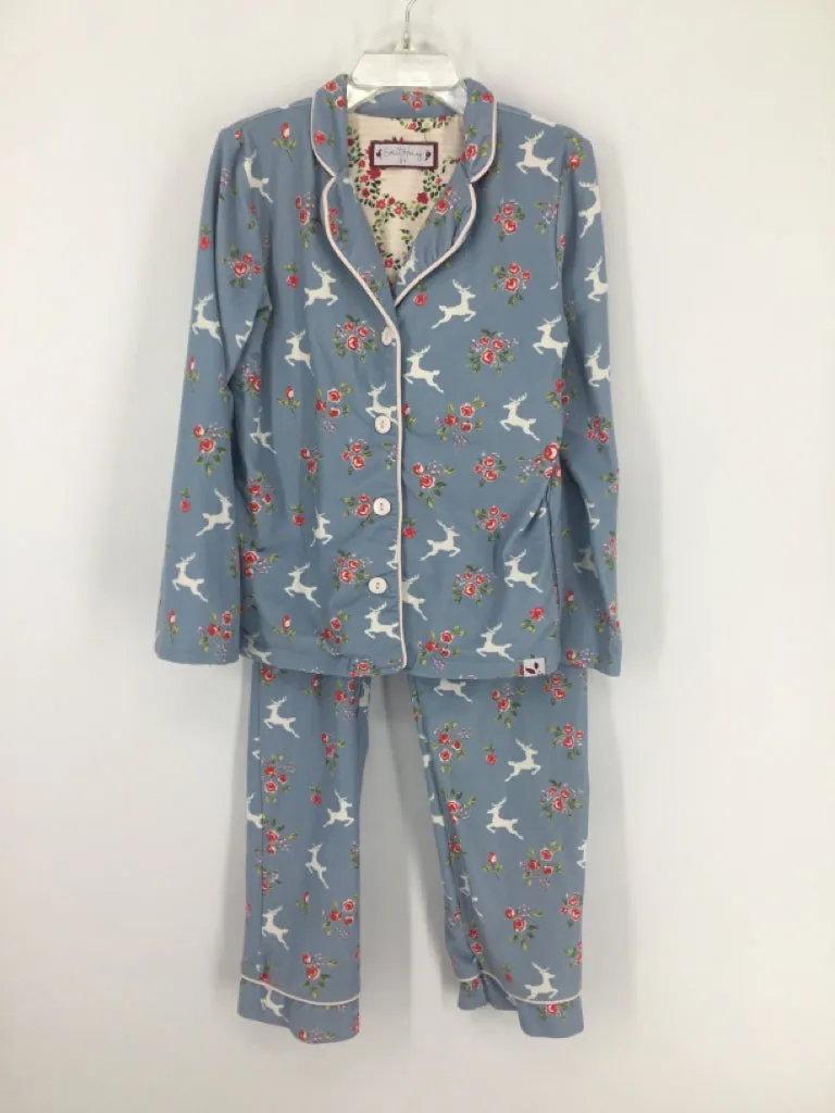 Sweet Honey Child Size 6 Blue Christmas Pajamas
