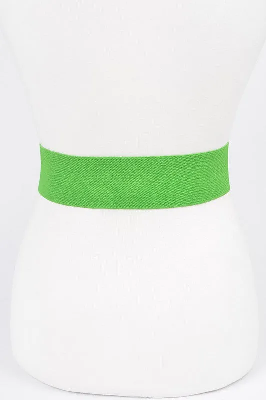TEEK - Satin Double Flower Elastic Belt