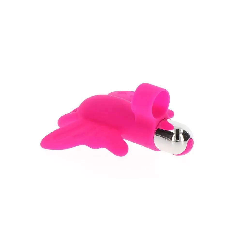 Toyjoy Silicone Pink Butterfly Rechargeable Mini Finger Vibrator