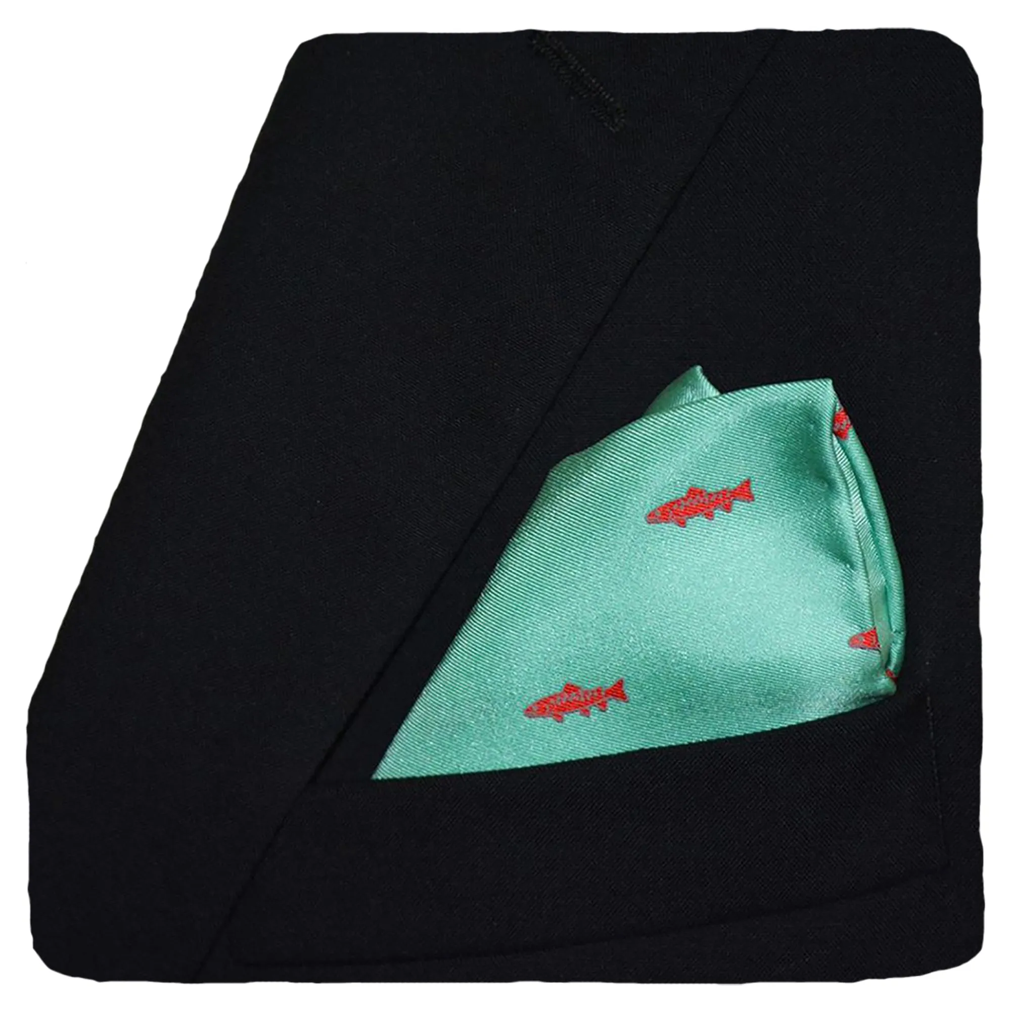 Trout Pocket Square - Light Green