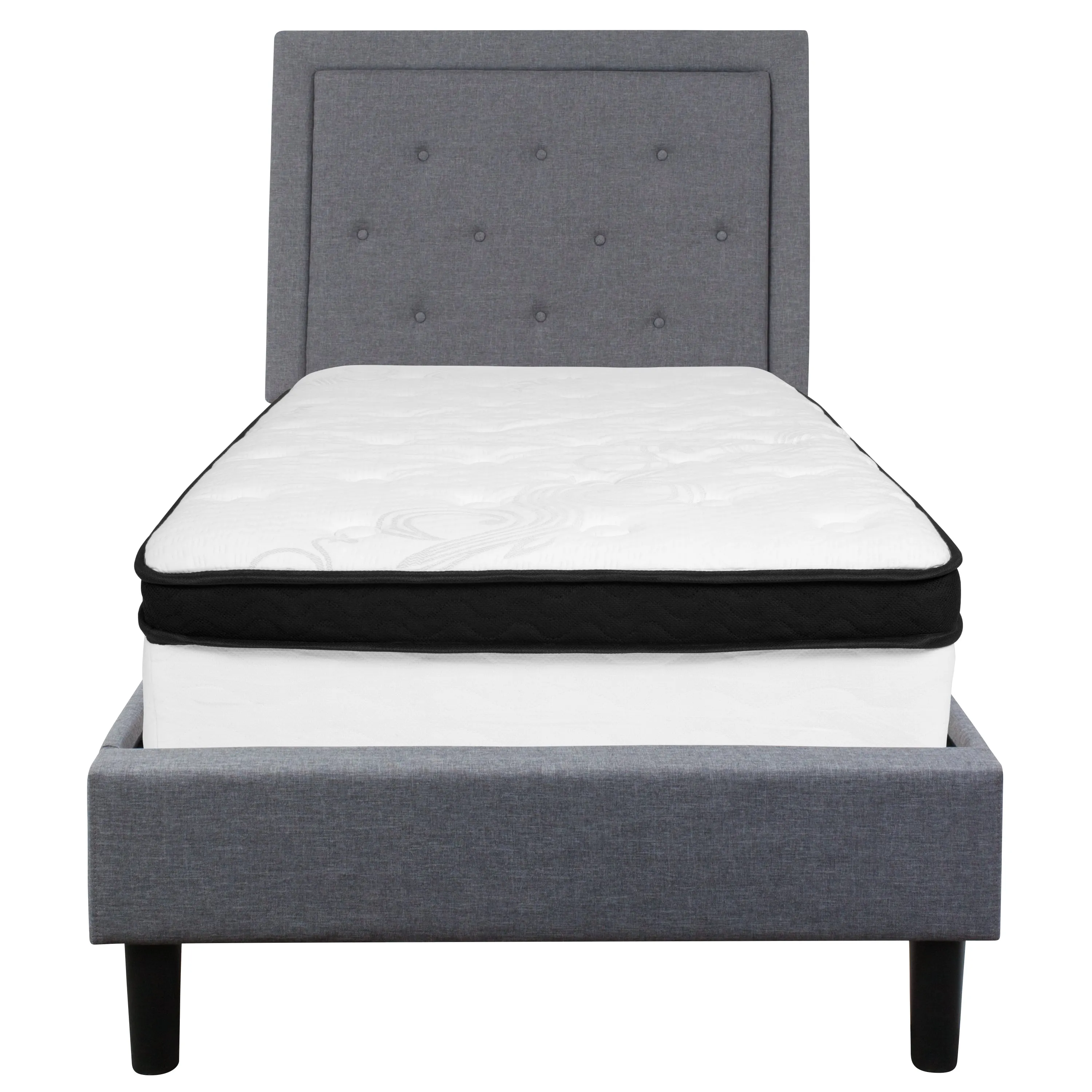 Twin Platform Bed Set-Gray SL-BMF-25-GG