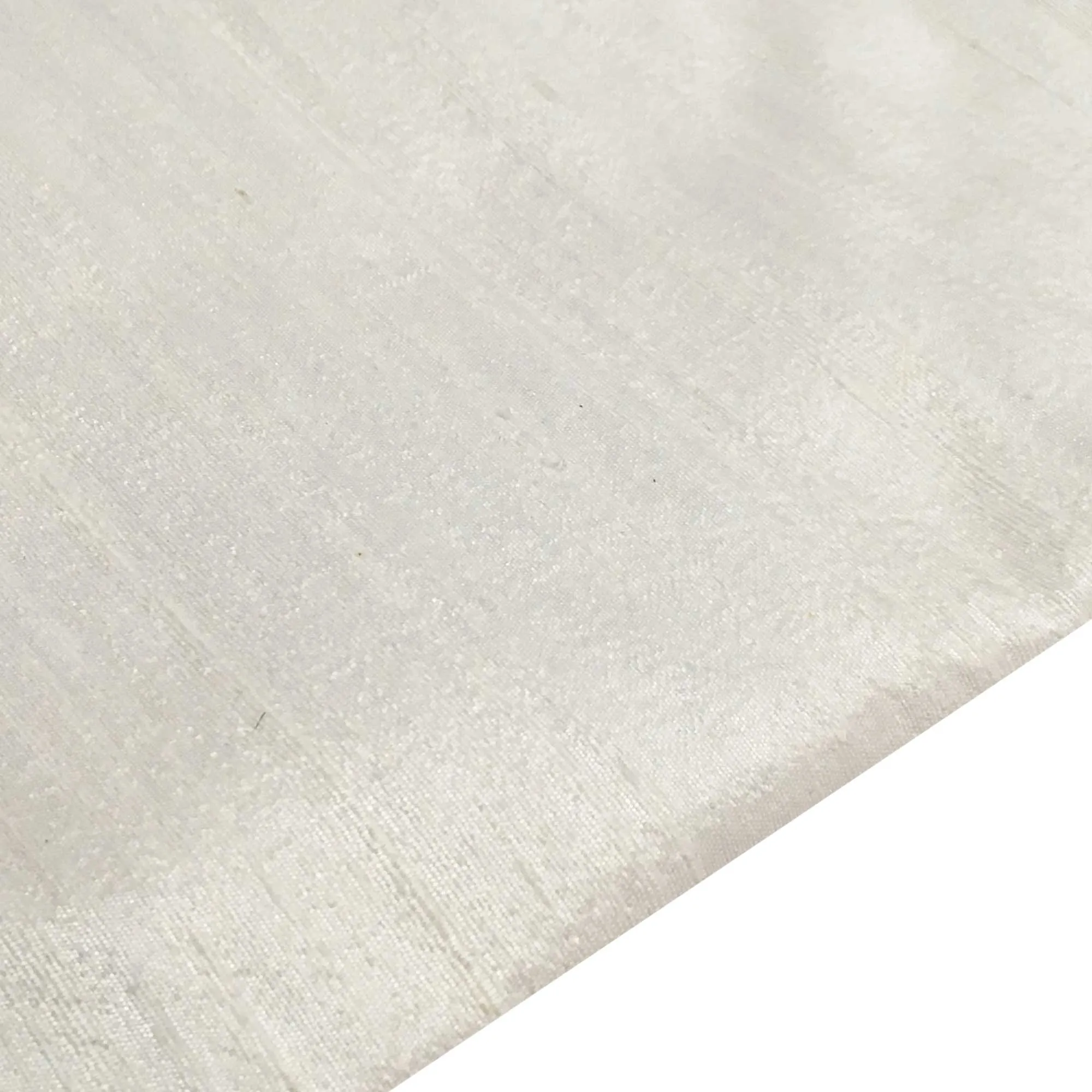 White to Ivory Pure Raw Silk Fabric