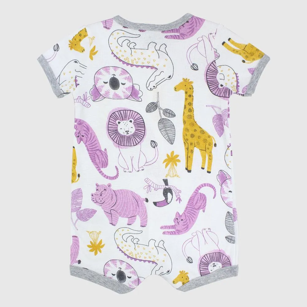 Wild Animals Short-Sleeved Romper