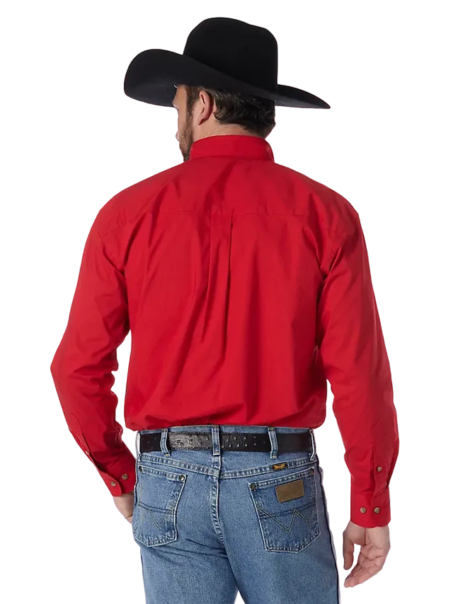 Wrangler Men's George Solid Red Shirt