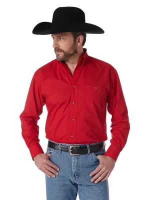 Wrangler Men's George Solid Red Shirt