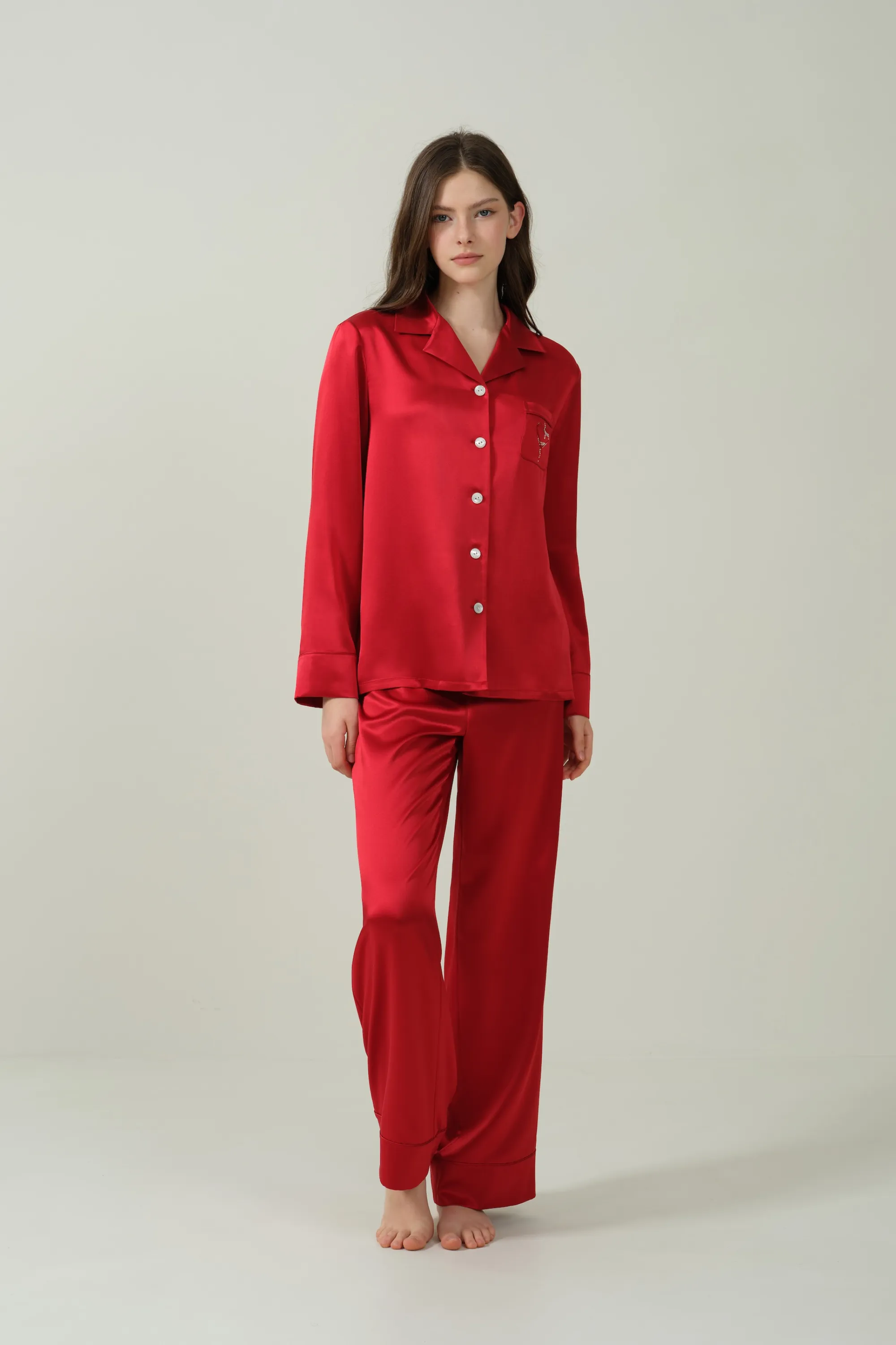 Zodiac Red Long-Sleeve Pyjama Set